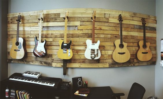 guitarras na parede
