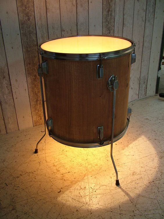 luminária de tambor musical