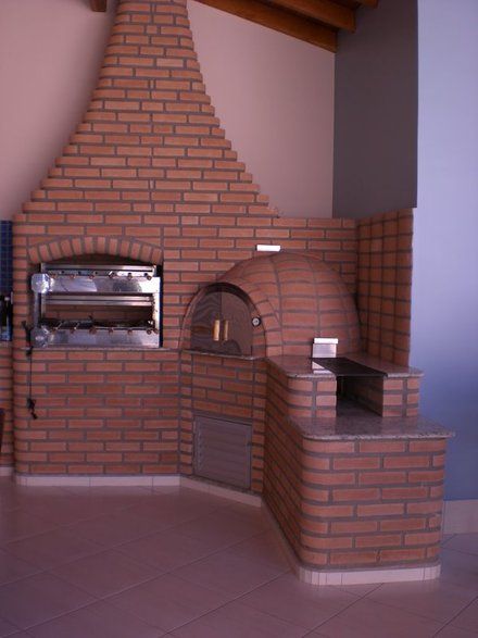 forno e churrasqueira de tijolos