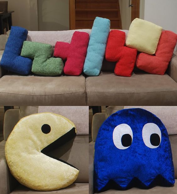almofadas criativas pacman