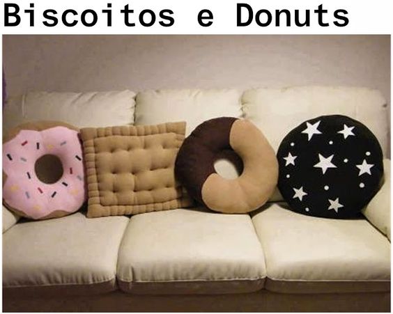 almofadas diferentes donut