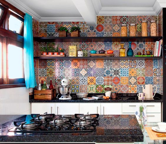 azulejos na cozinha americana