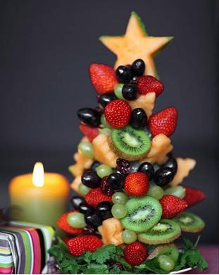 como preparar mesa de frutas para o ano novo