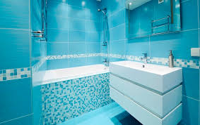 Cerâmica para banheiro azul oceano