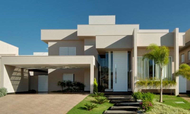 Casas modernas com telhado platibanda
