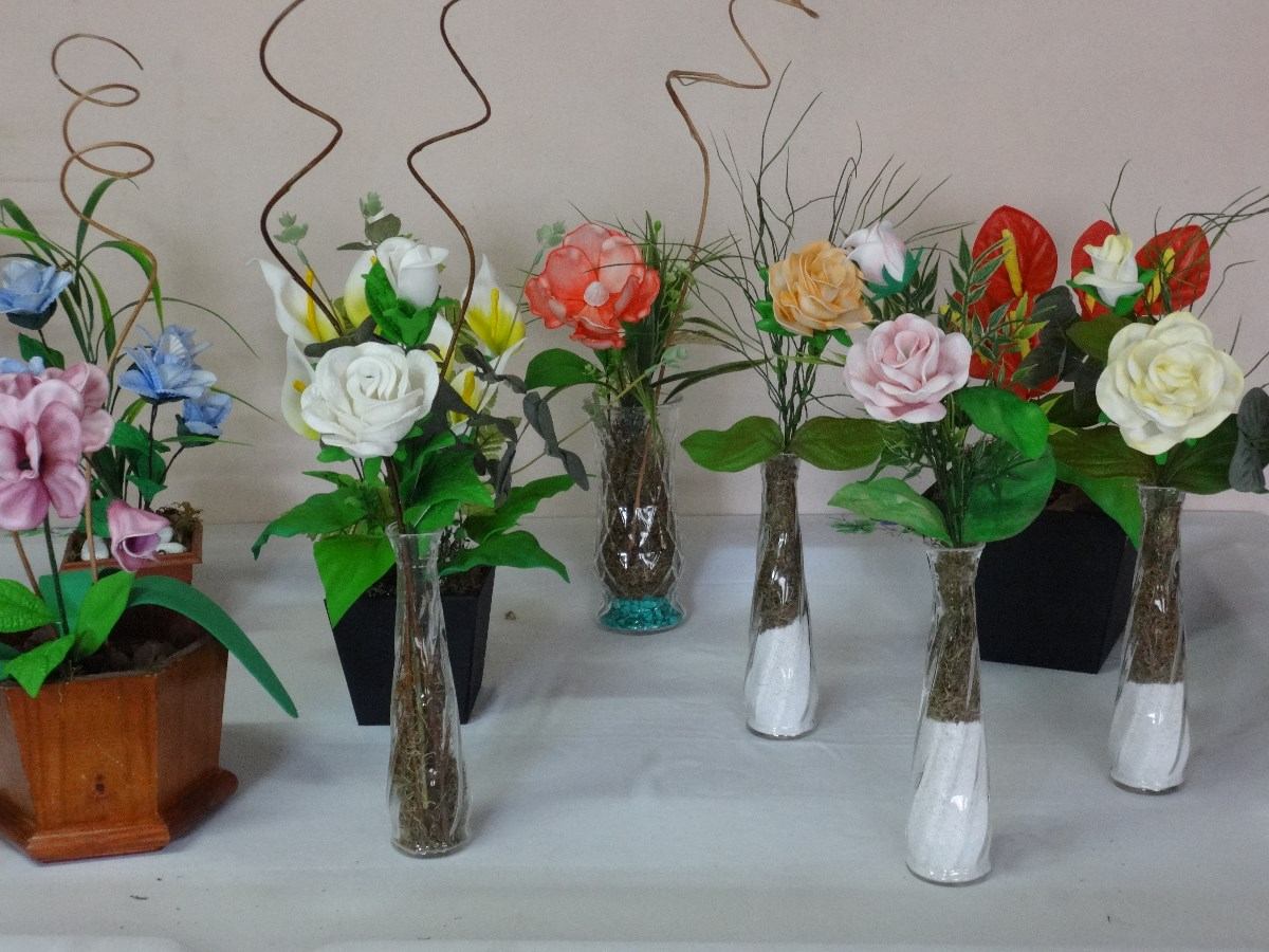 flores de eva arranjos de mesa