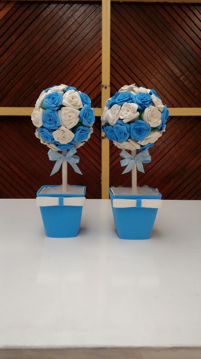 flores de eva azul e branca
