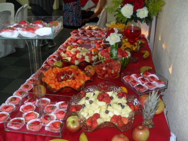 Mesa de frutas buffet