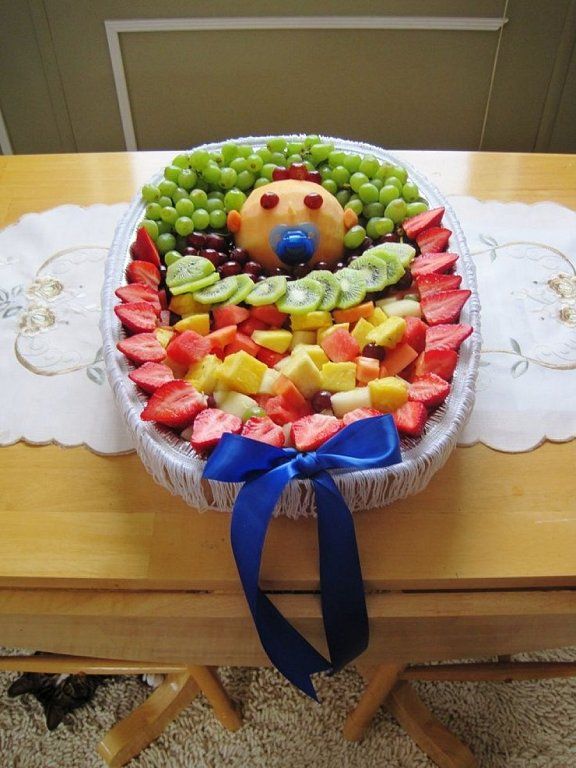 mesa de frutas baby shower