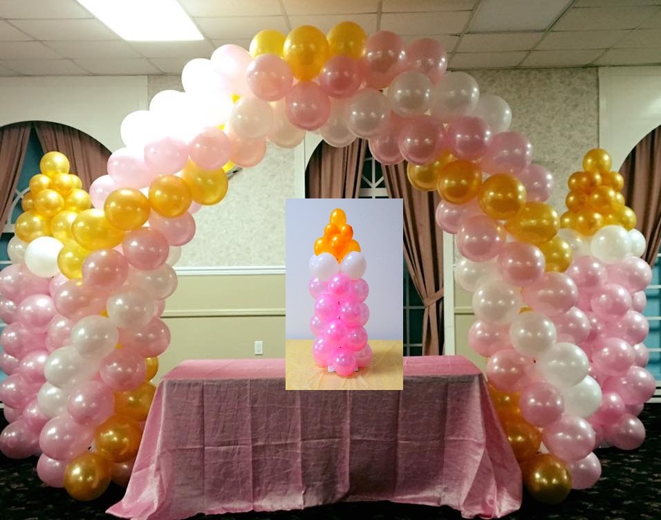 decoração com balões cha de bebe