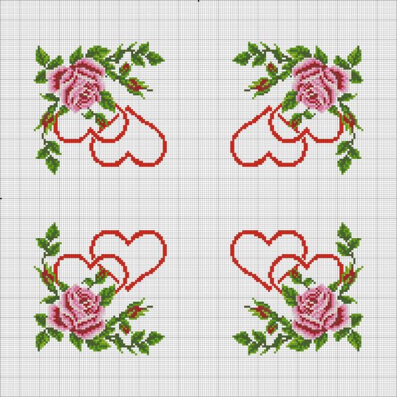 lindas rosas ponto cruz