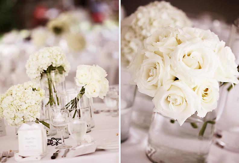rosas brancas Como arranjo de mesa