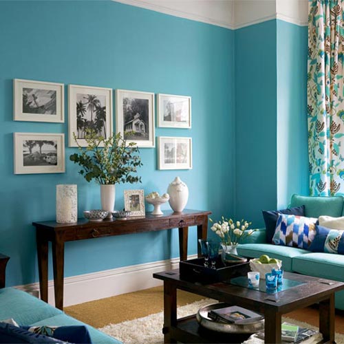 Azul considerado neutro decorando a parede