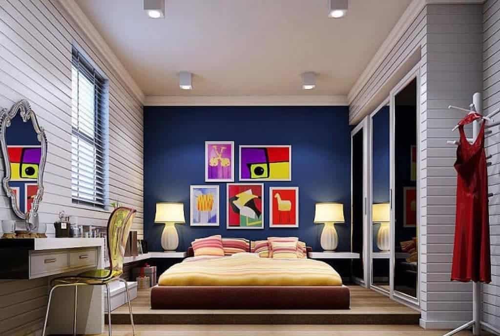 Azul petroleo na sua decoração do quarto