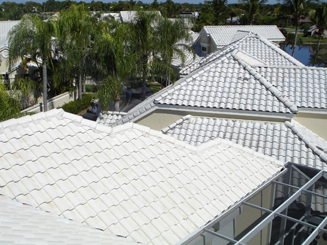 pedaço de telhado em telhas de plastico com modle frances