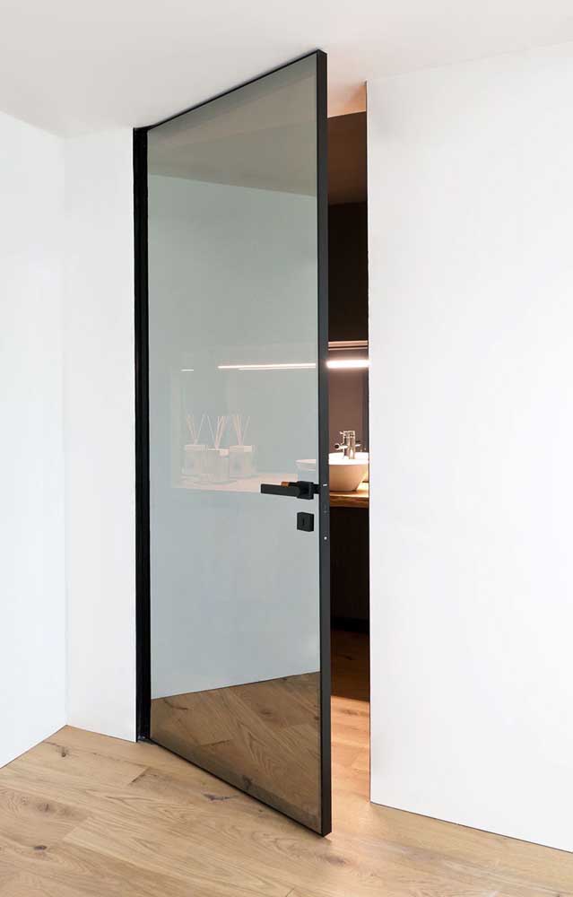 porta de vidro para sala simples