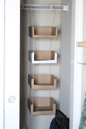 Caixas de papelão para organizar
