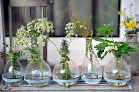 Vasos de vidro para decoração de casamento
