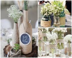 Vasos de vidro para decoração de casamentoo